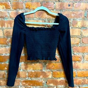 Reformation scrunchie crop top